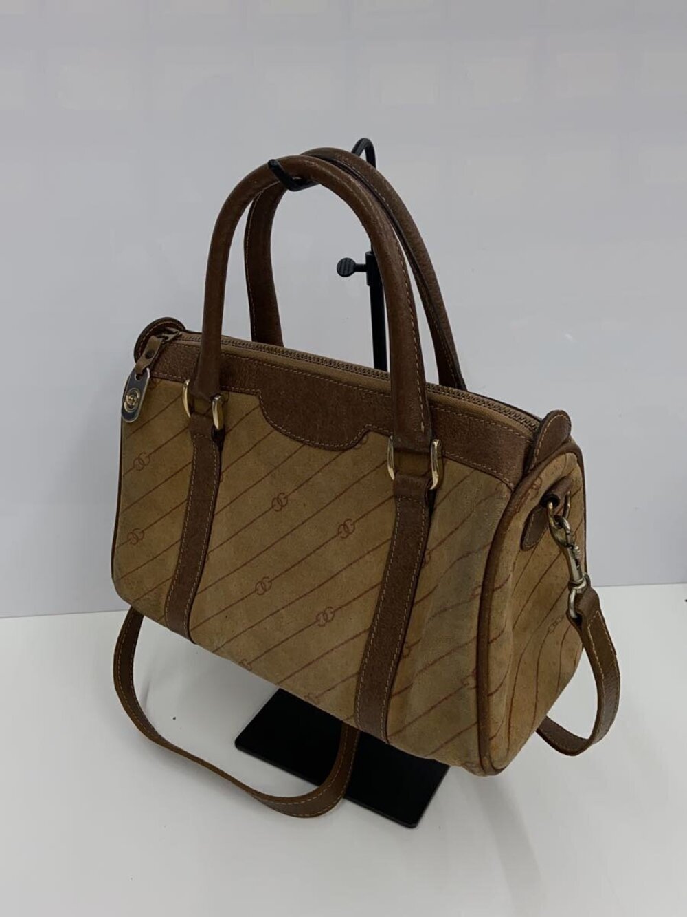 Gucci Boston bag GG monogram brown leather canvas Brown